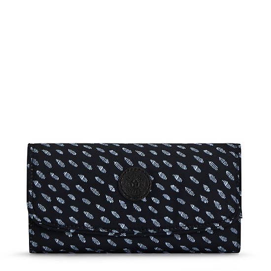 Kipling Money Land Printed Snap Wallet Portefeuille Donkerblauw | België 1032YX